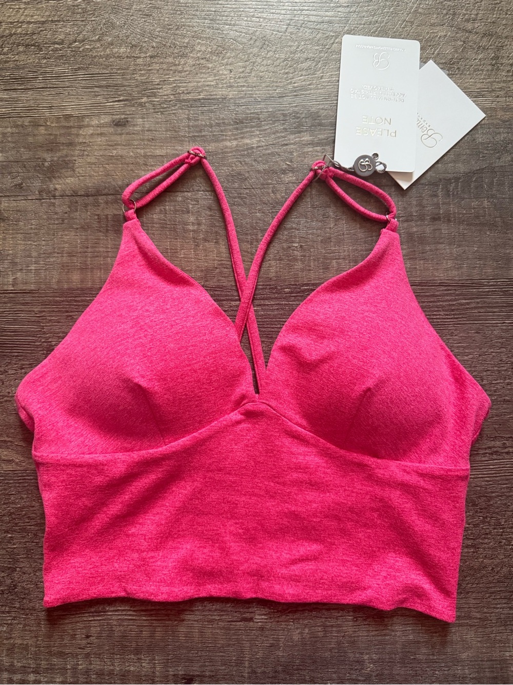 Bombshell sportswear Pink Bralette Crop Top / sports bra size M